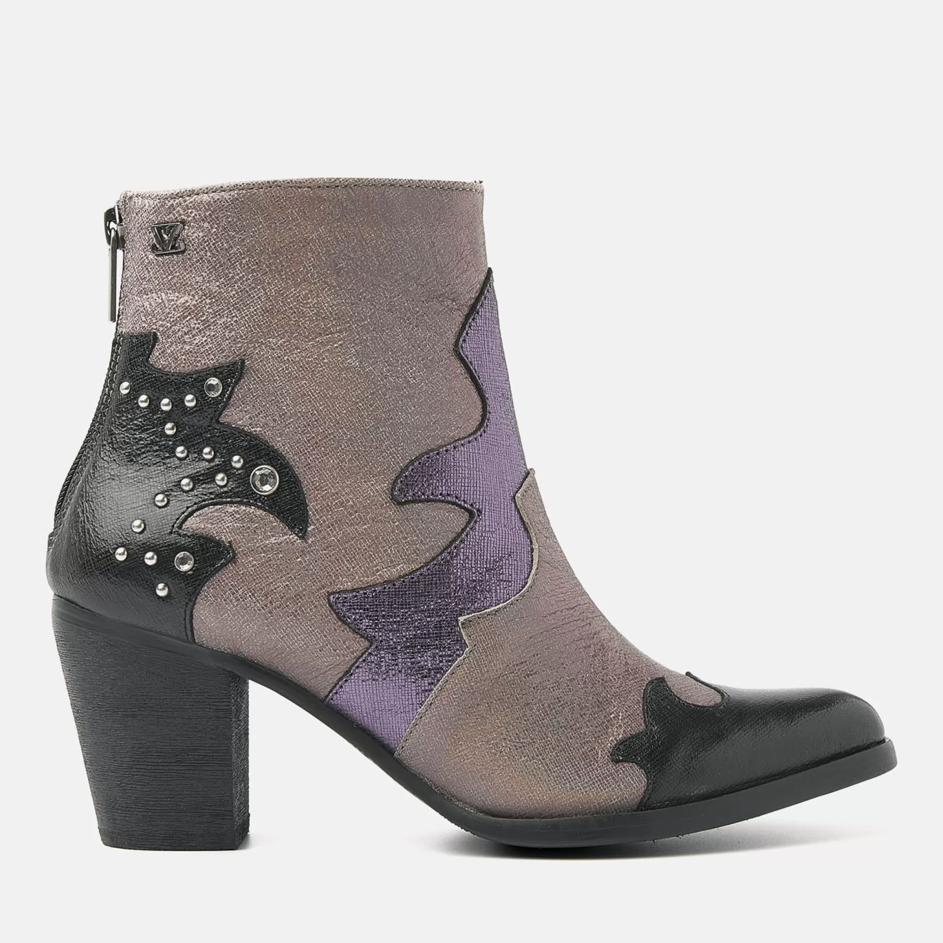 Vrouw Lazamani Dames Enkellaarsjes 85.609 Purple-Multi