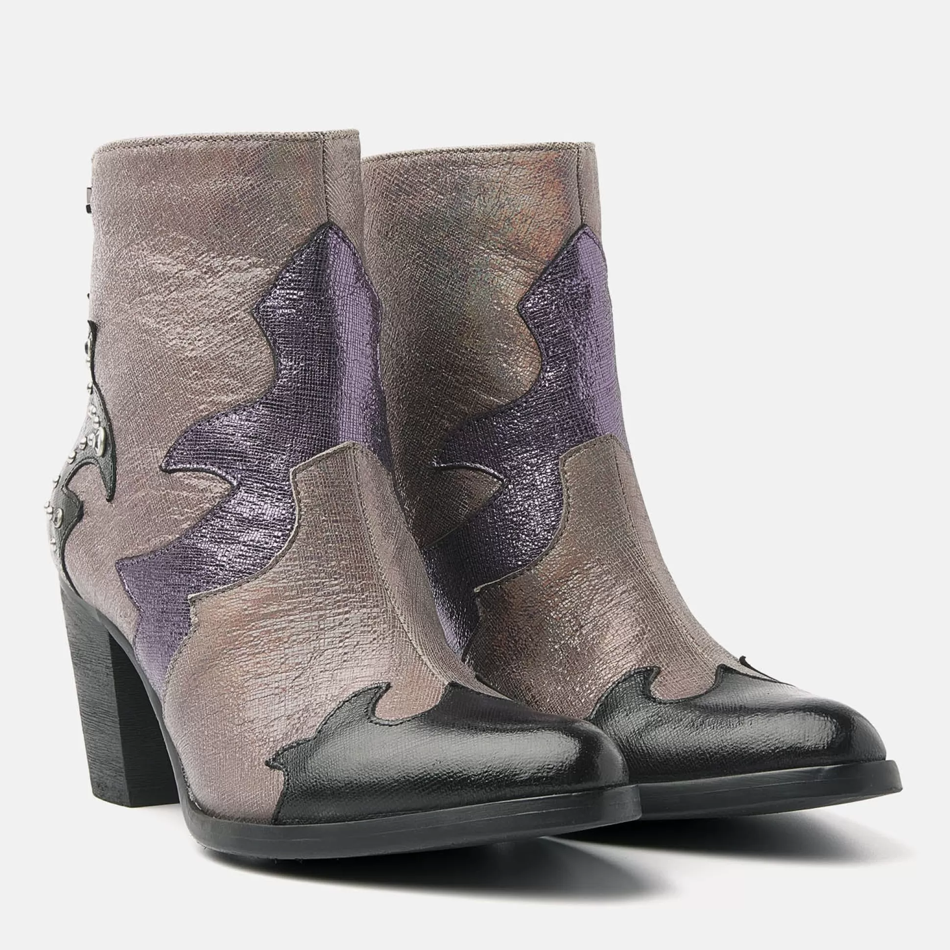 Vrouw Lazamani Dames Enkellaarsjes 85.609 Purple-Multi