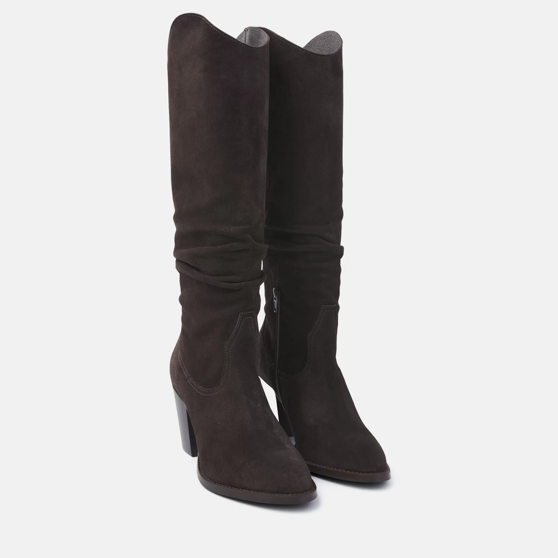 Vrouw Lazamani Dames Hoge Laarzen 57.318 Dark Brown