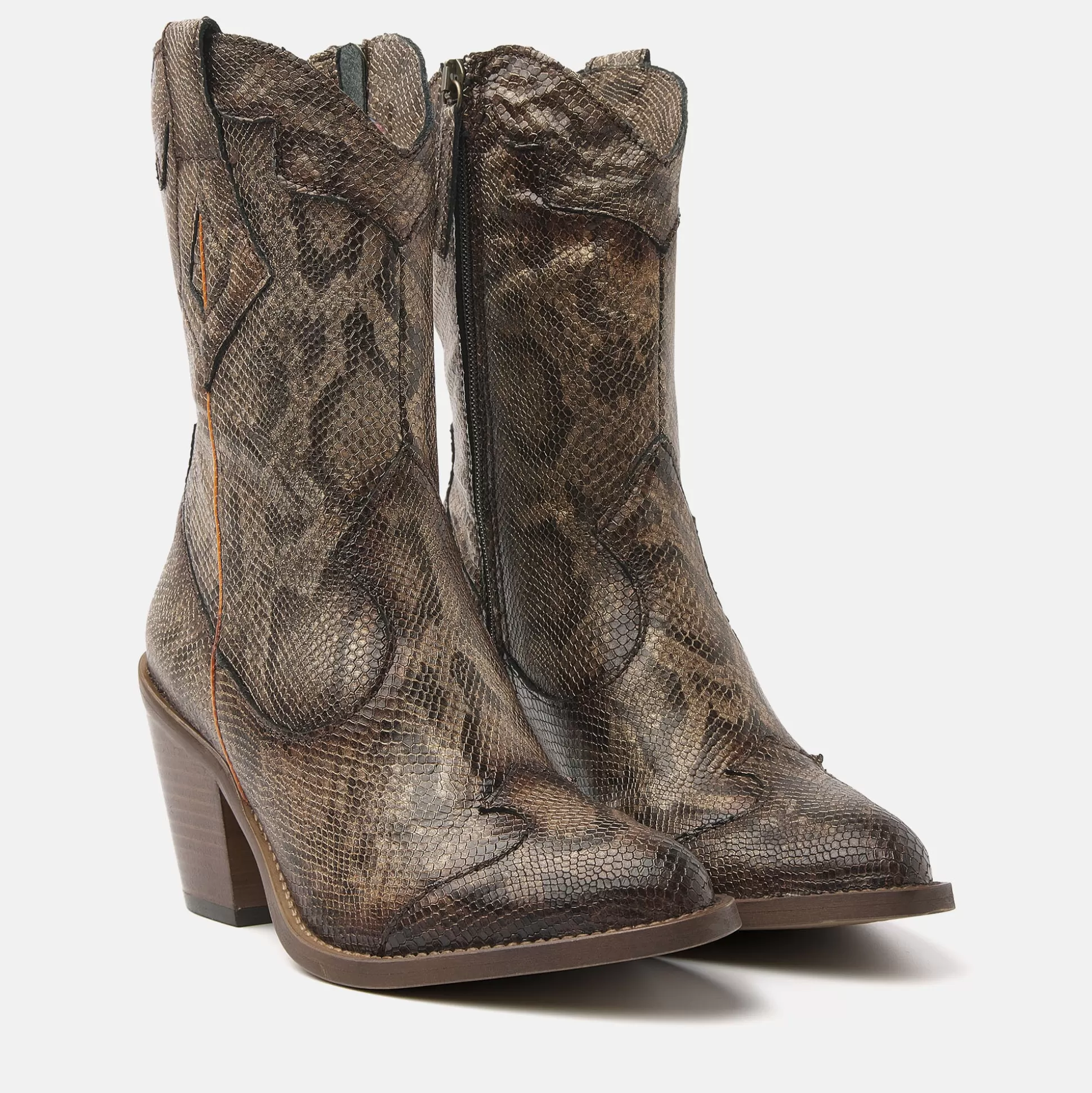 Vrouw Lazamani Dames Laarsjes 35.120 Brown-Python