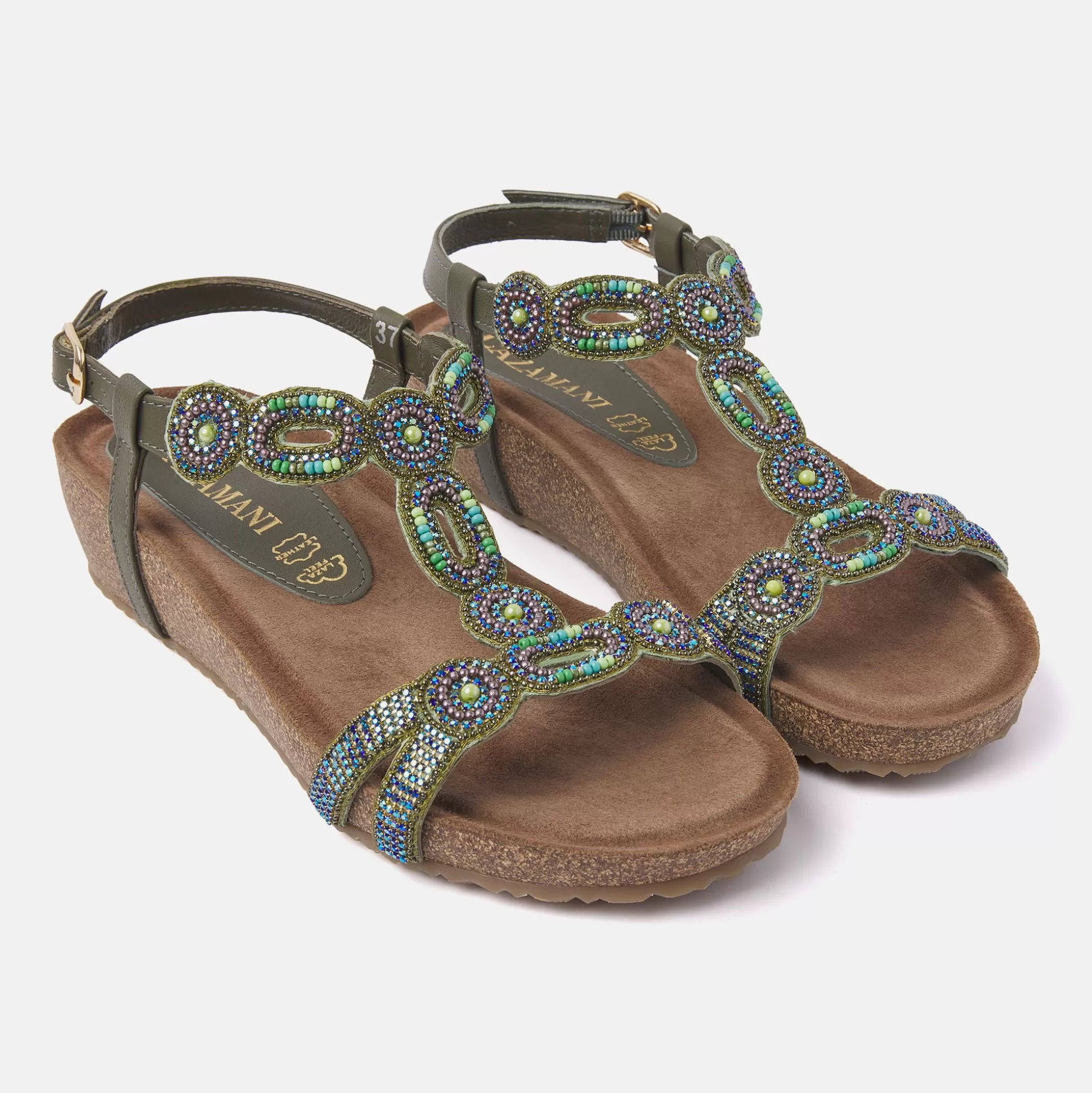 Vrouw Lazamani Dames Sandalen 75.354 Olive
