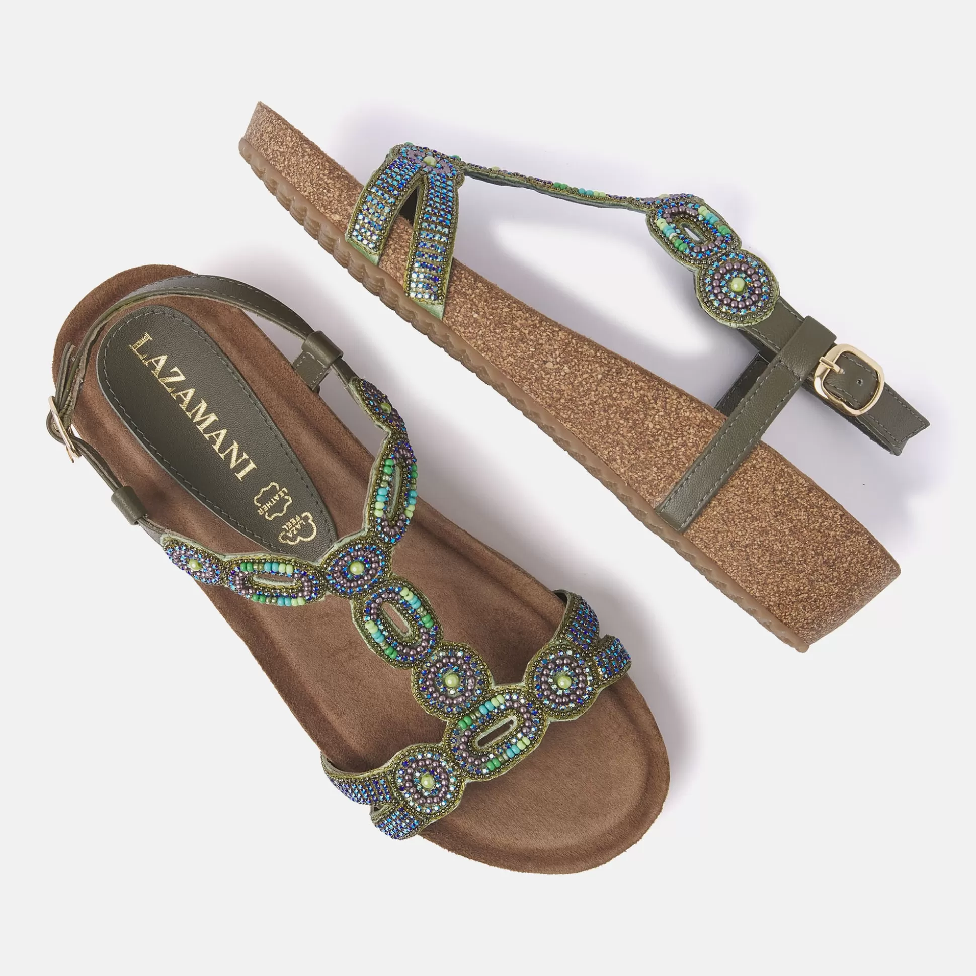 Vrouw Lazamani Dames Sandalen 75.354 Olive