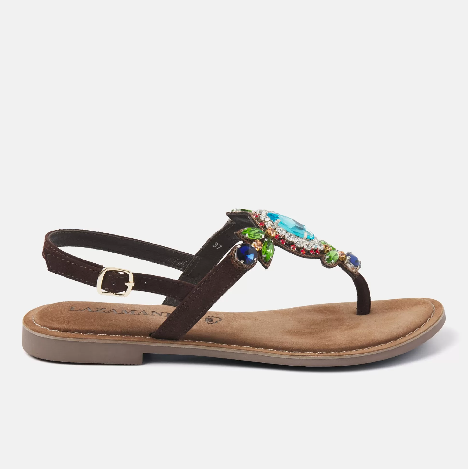 Vrouw Lazamani Dames Sandalen 75.357 Brown Multi