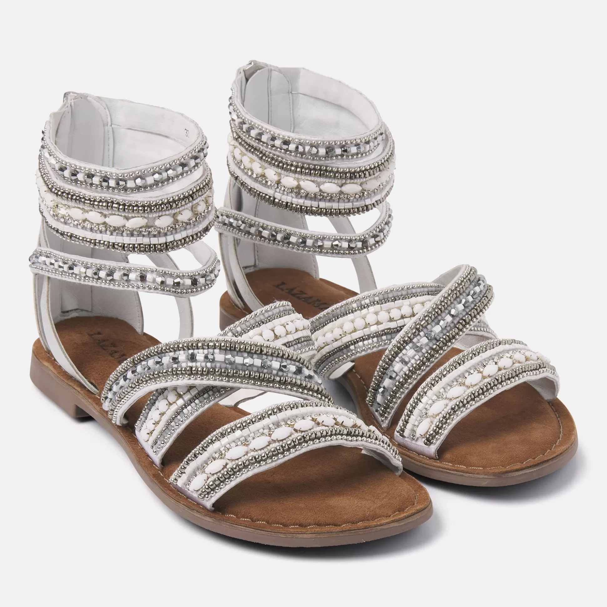 Vrouw Lazamani Dames Sandalen 75.393 White