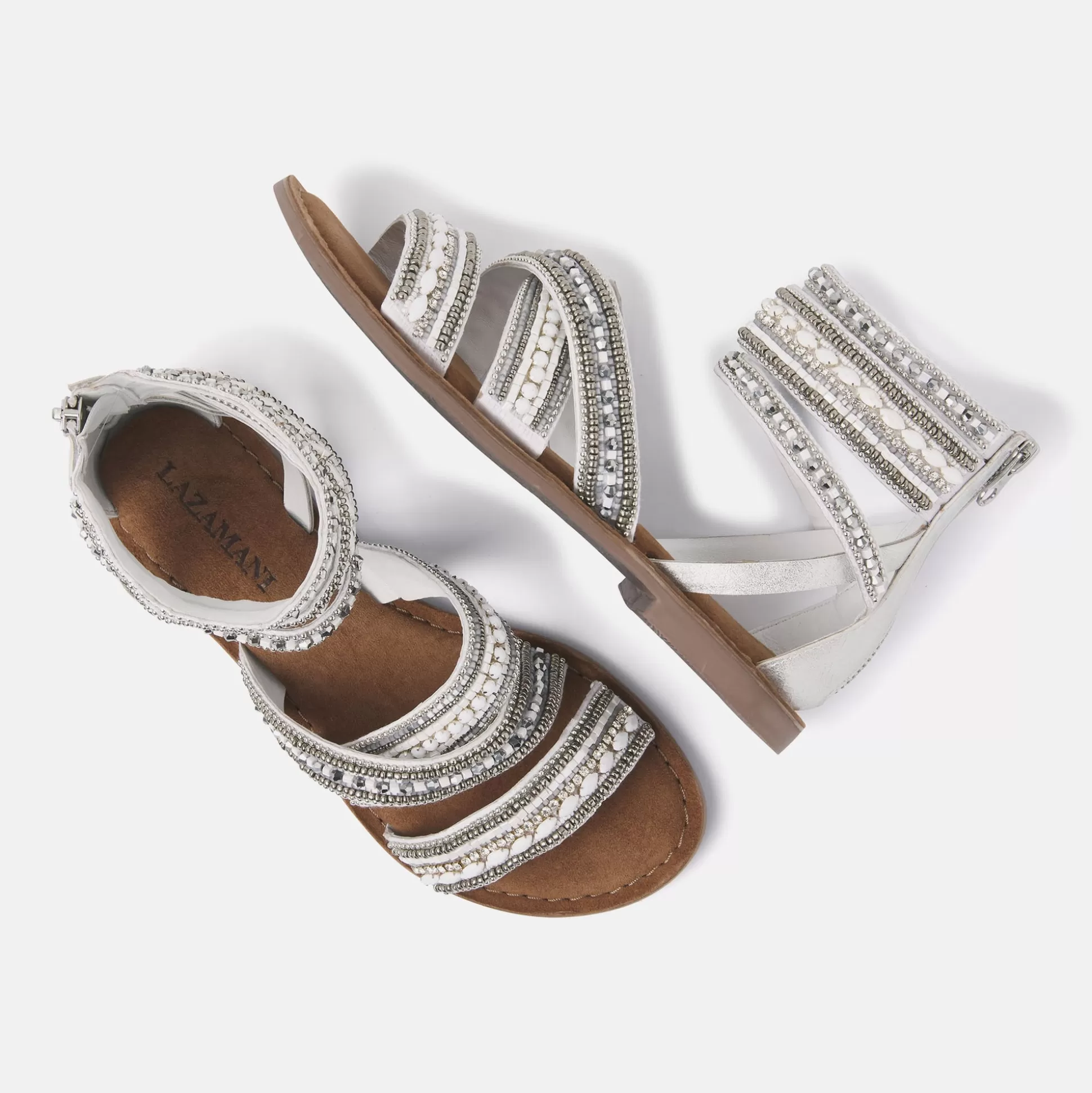 Vrouw Lazamani Dames Sandalen 75.393 White