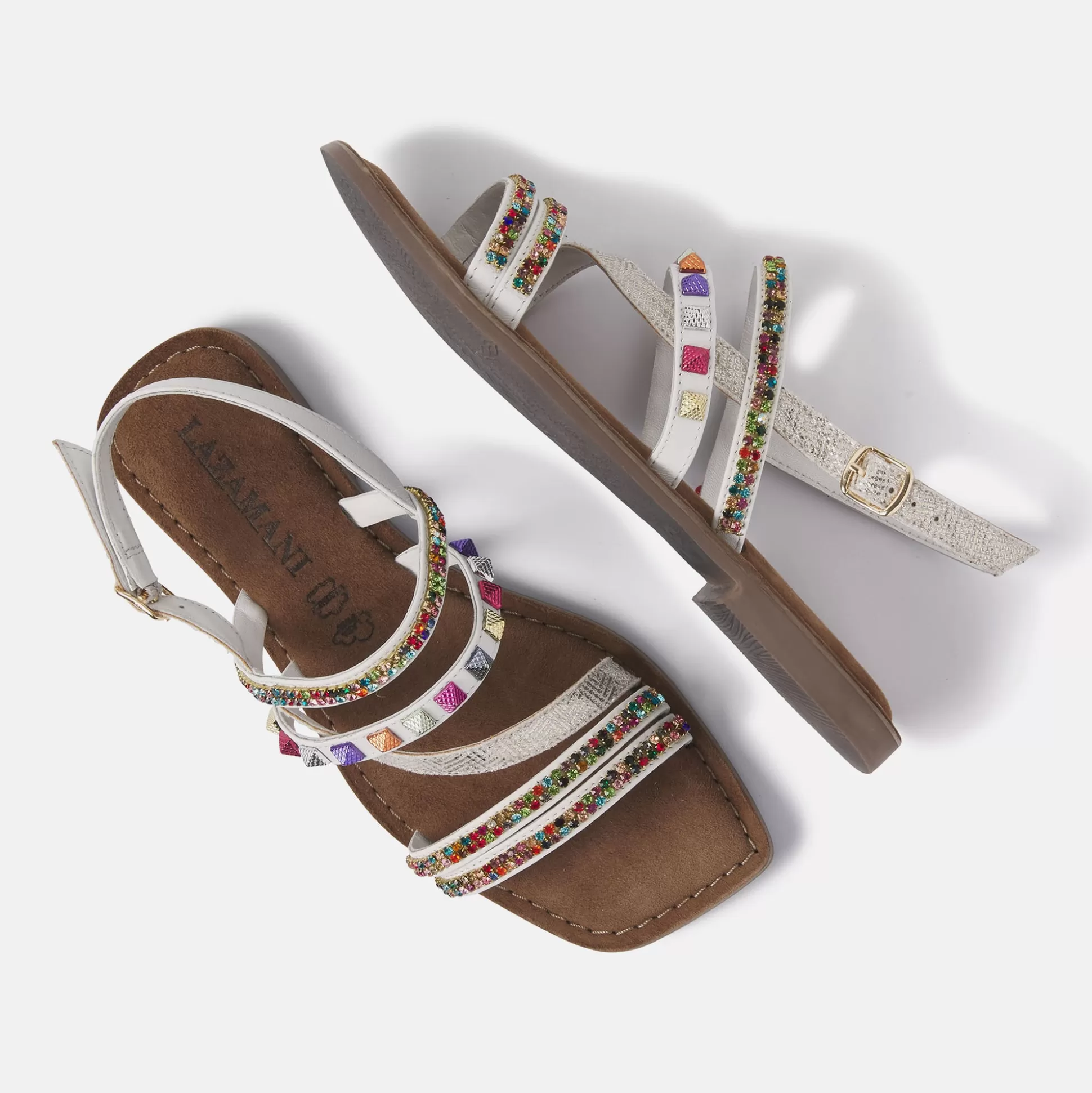 Vrouw Lazamani Dames Sandalen 75.405 White
