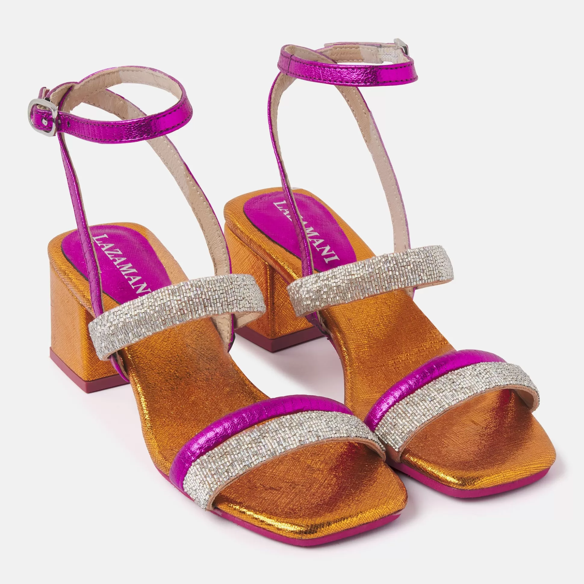 Vrouw Lazamani Dames Sandalen 85.563 Orange Multi