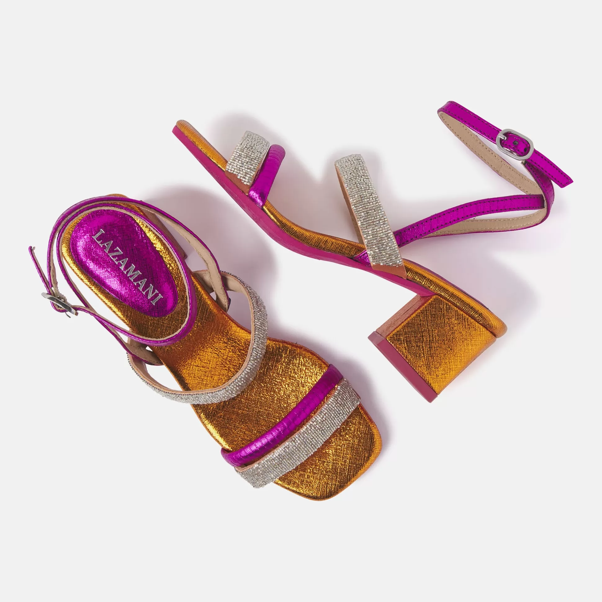 Vrouw Lazamani Dames Sandalen 85.563 Orange Multi
