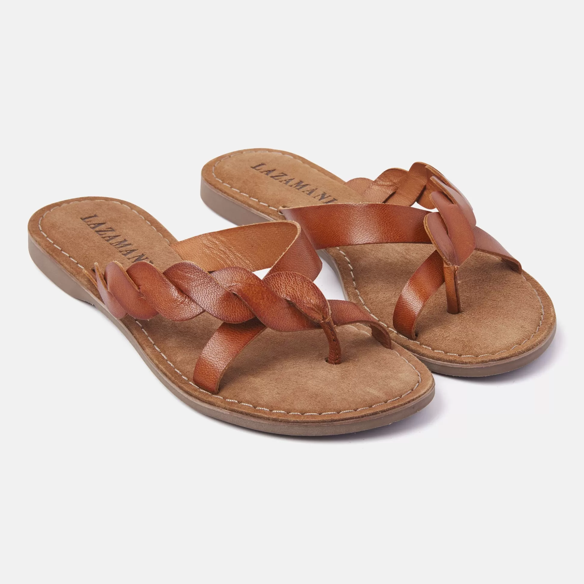 Vrouw Lazamani Dames Slippers 75.283 Tan