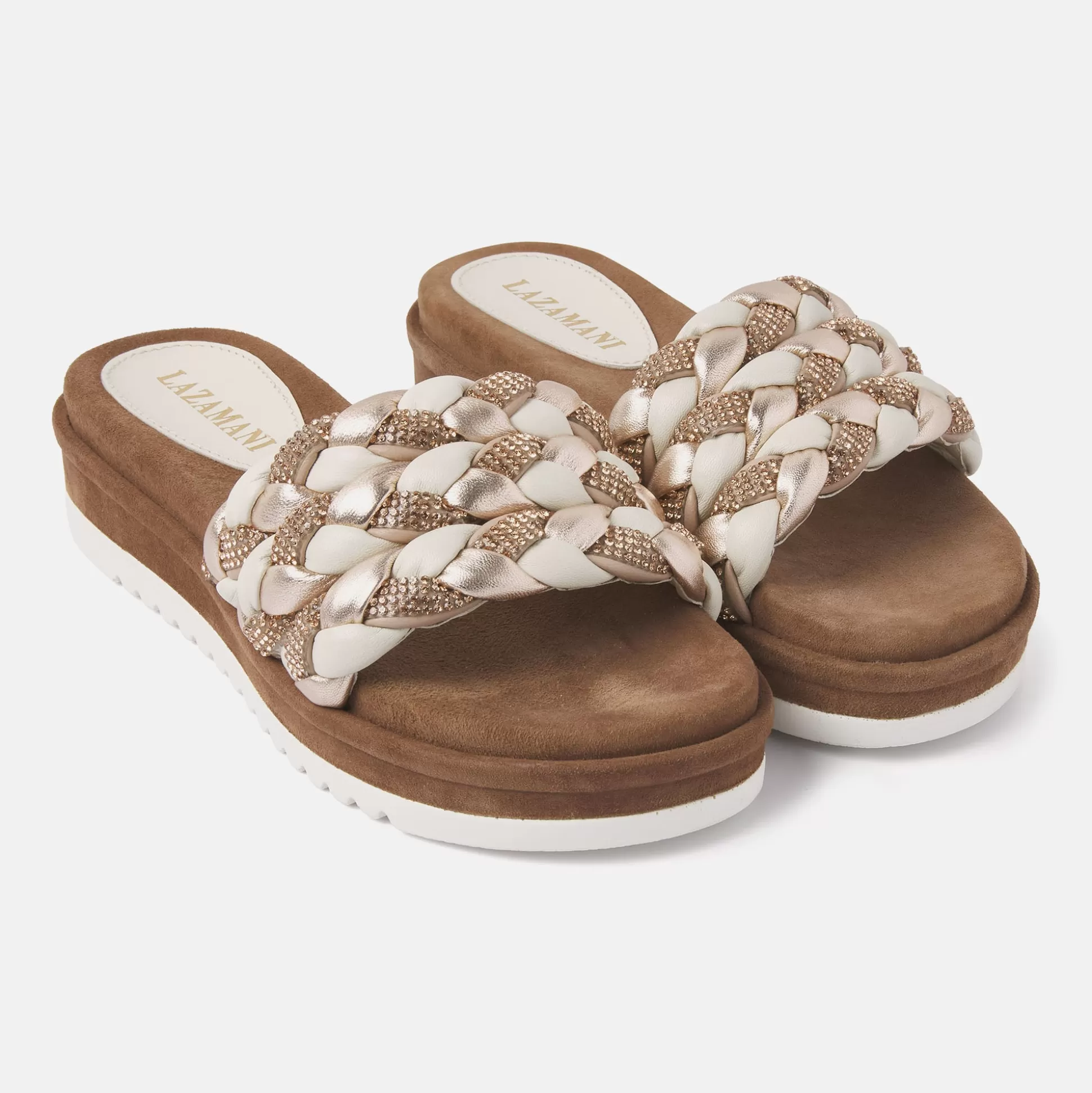 Vrouw Lazamani Dames Slippers 75.302 Off-White