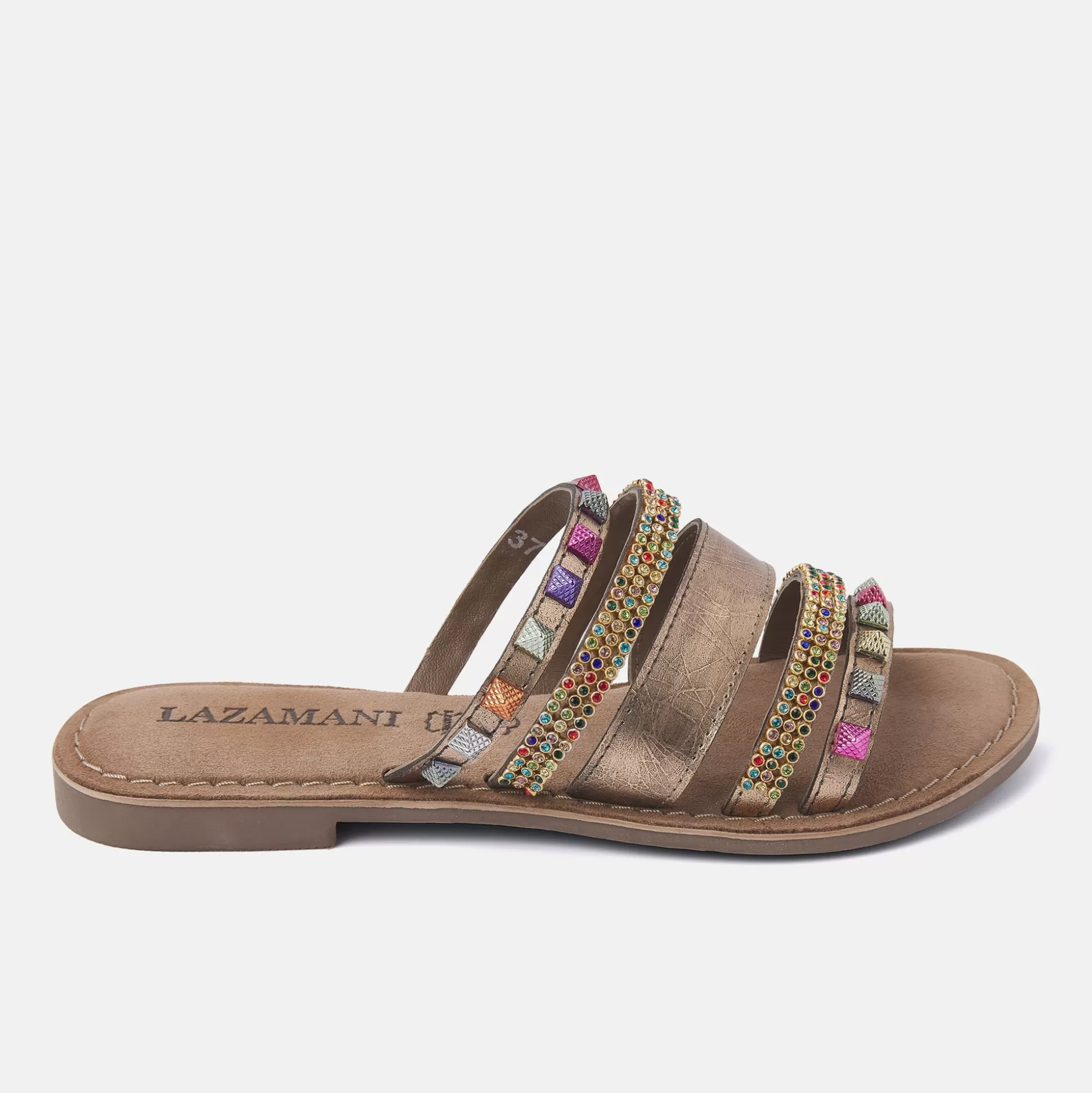 Vrouw Lazamani Dames Slippers 75.403 Copper Combi