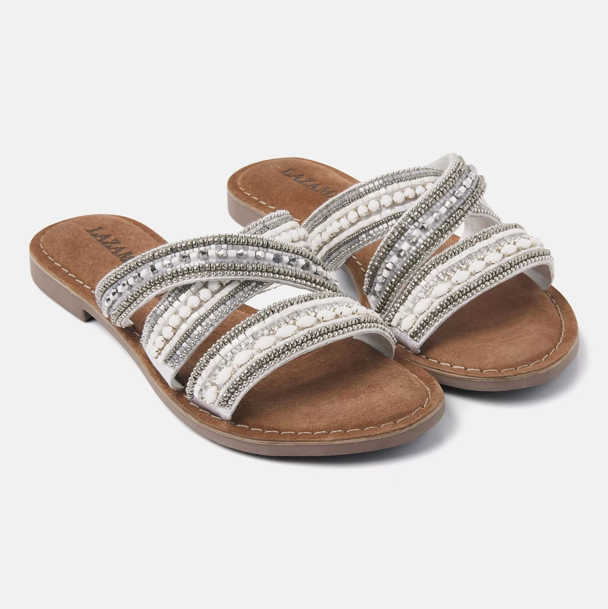 Vrouw Lazamani Dames Slippers 75.474 White