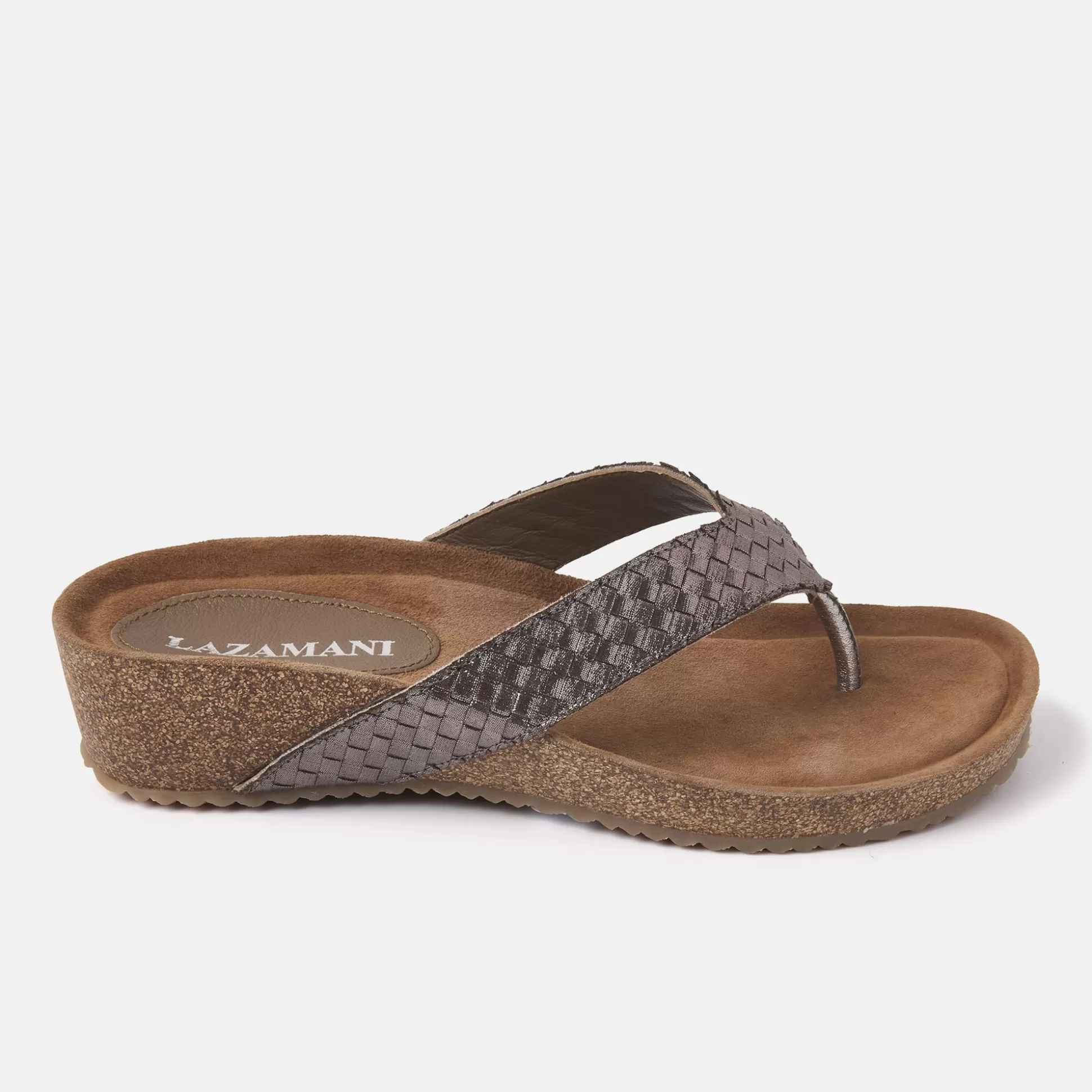 Vrouw Lazamani Dames Slippers 75.807 Pewter