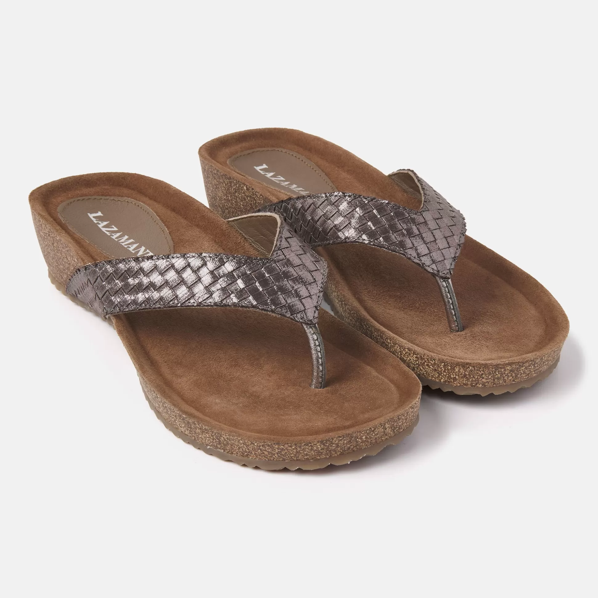 Vrouw Lazamani Dames Slippers 75.807 Pewter