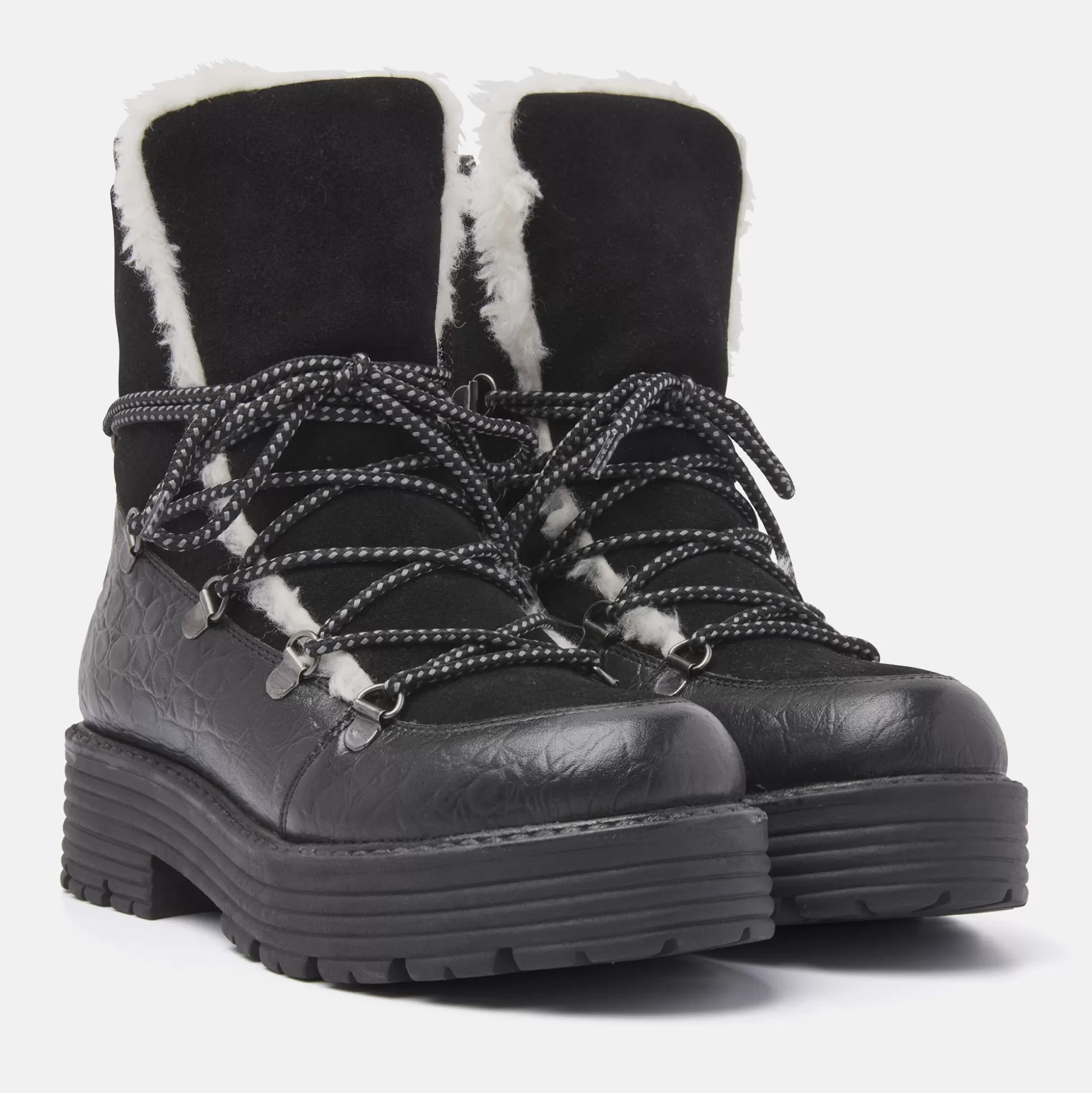 Vrouw Lazamani Dames Veterboots 85.349 Black